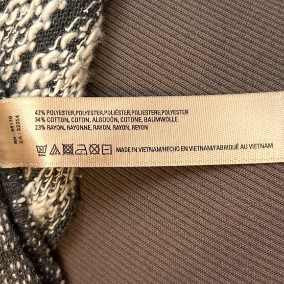 Anthropologie Saturday Sunday Black and White Cowl Neck Sweater - Picture 8 of 9